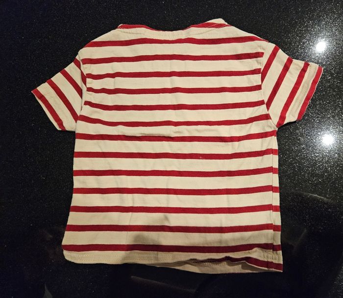 Tee shirt à rayures marin col bateau