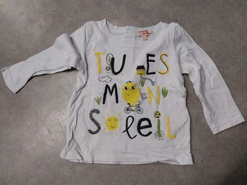 haut tee shirt manches longues garcon 18 mois dpam