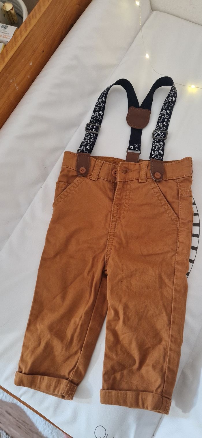 Pantalon à bretelles 6 mois