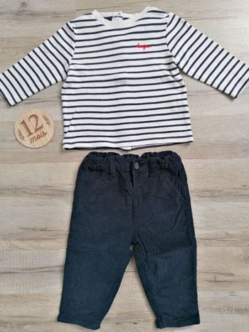 Ensemble pantalon t-shirt 12 mois