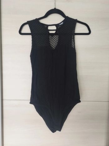 Body noir dentelle M