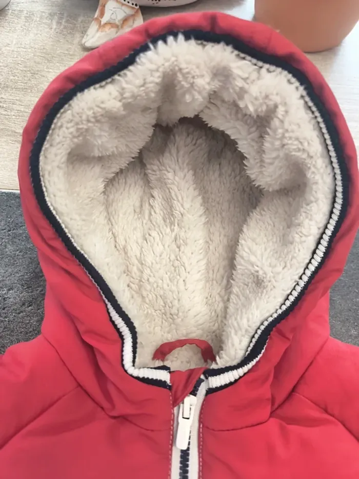 Manteau doudoune épaisse intérieur sherpa garçon 12 mois obaibi - photo numéro 9