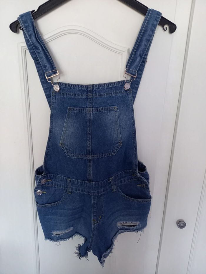 Salopette short jeans taille 40