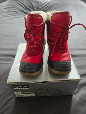 Boots fourrées neuves rouges kipling