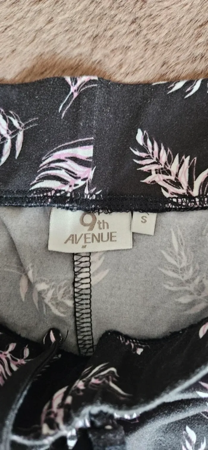 Pantalon ceintré fleuries 9th avenue taille 36 - photo numéro 3