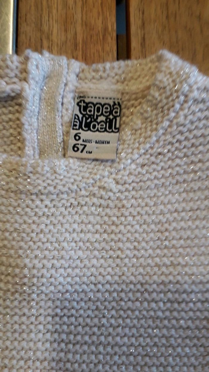 Ensemble robe + collants T 6 mois bébé fille - photo numéro 4