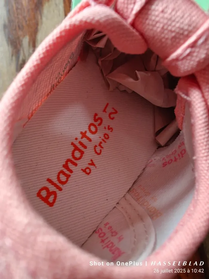 Basket en toile rose barefoot - photo numéro 5