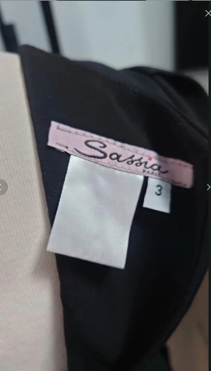 robe chic cocktail sassia noire t 38 40 - photo numéro 3