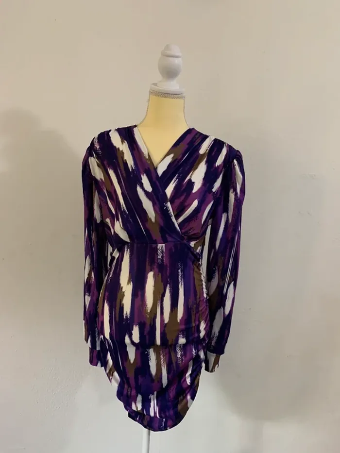 Robe portefeuille drapée Copperose Paris – Taille L – Neuve