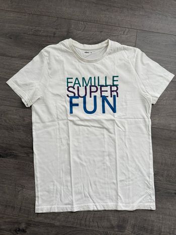 T-shirt blanc avec motif Gemo Homme S ou 36