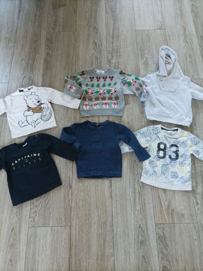 Lot 6 pulls hiver 18 mois
