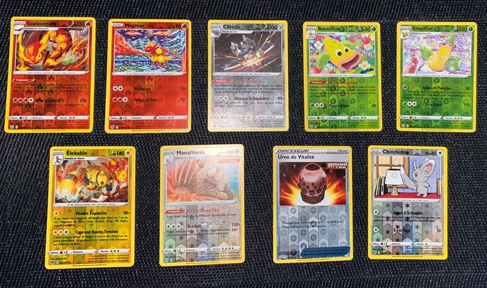 Lots cartes Pokémon reverse