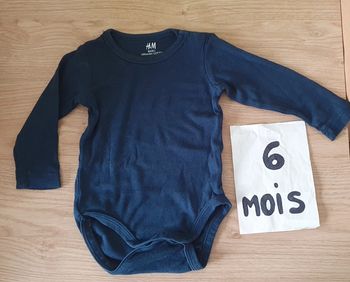 Body 6mois garçon bleu marine 68cm