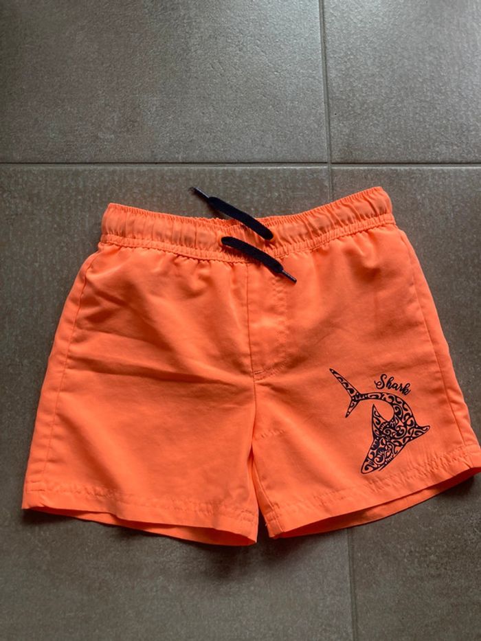 Maillot de bain short de bain orange fuo garçon requin 6 ans shark