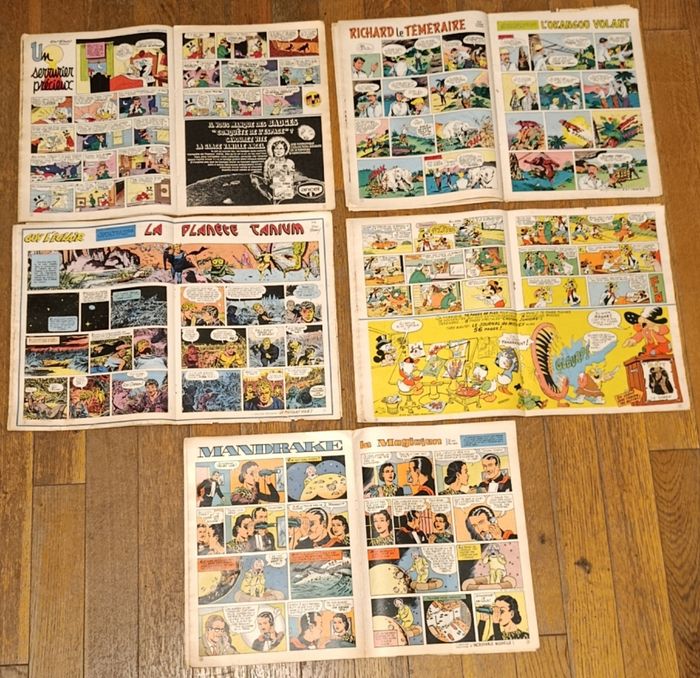 Lot 5 journaux de Mickey bd Tour de France série complète 1973 vintage - photo numéro 7