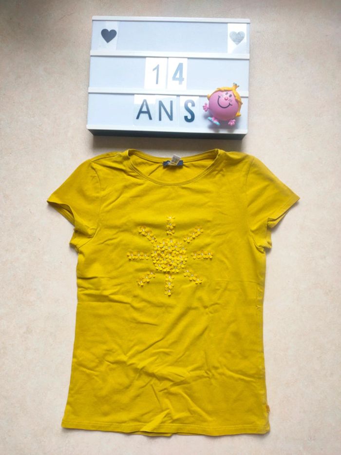 Tee-shirt jaune 14 ans Okaïdi