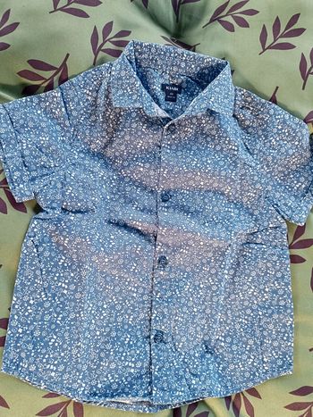 Chemise manches courtes fleuri 4 ans