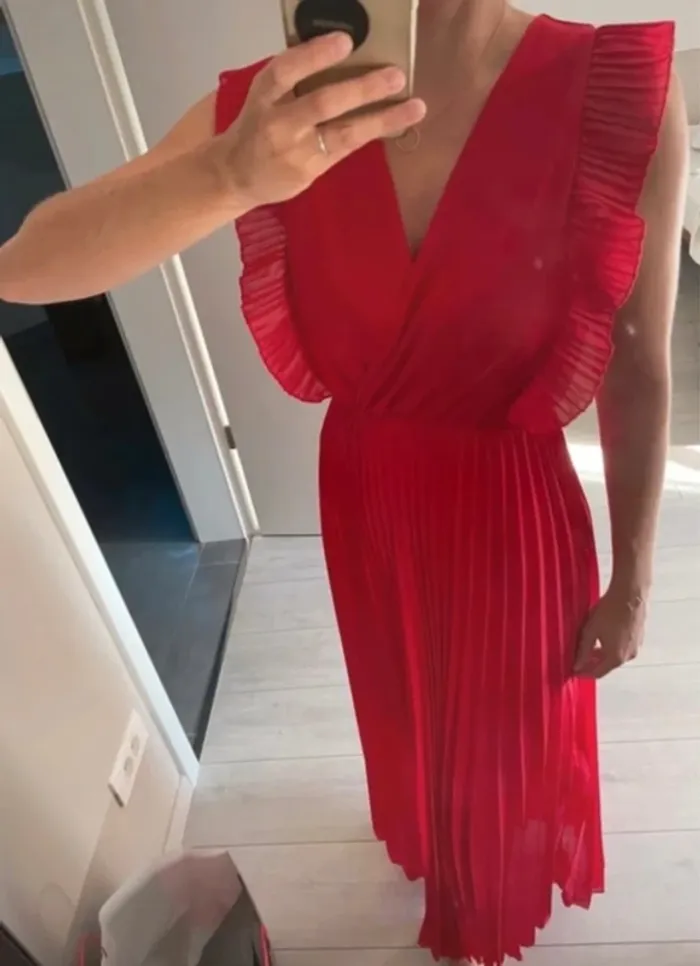 Robe longue rouge
