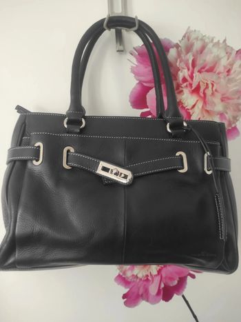 Sac à main en cuir noir La Bagagerie état neuf