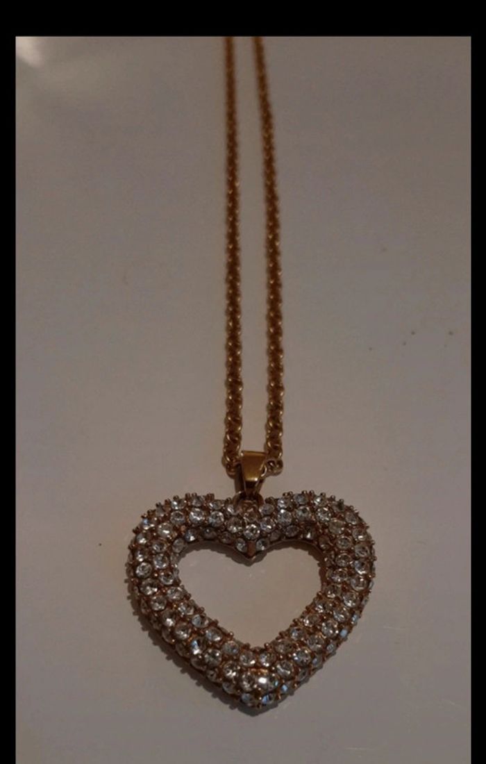 Pendentif cœur strass - photo numéro 6