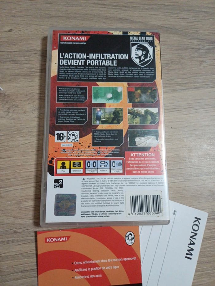 Metal Gear Solid Portable Ops PSP - photo numéro 3