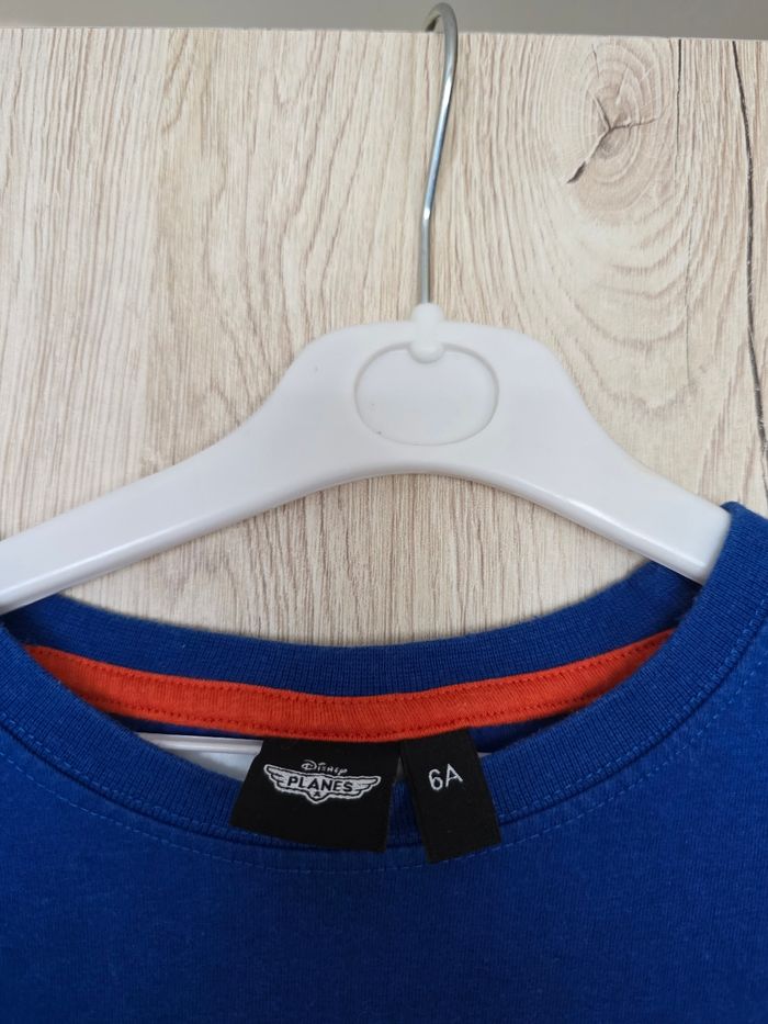 TEE-SHIRT MANCHE LONGUE DISNEY PLANES BLEU ROI/ORANGE TAILLE 6ANS - photo numéro 3