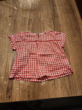 Blouse imprimé carreaux 24 mois