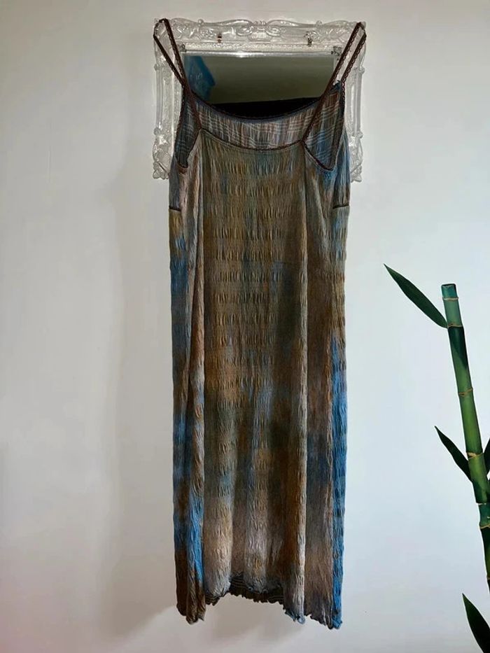 Robe vintage mi-mollet à bretelles – Taille 38 - photo numéro 4