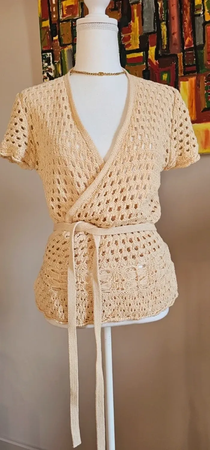 Top esprit boheme crochet vintage - photo numéro 2