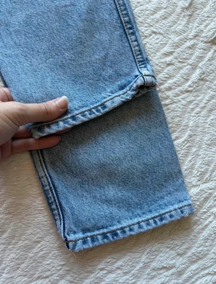 Jean Lévis 534 vintage 90s bleu clair taille haute coupe droite fuselé slim taille X/34 rare - photo numéro 12