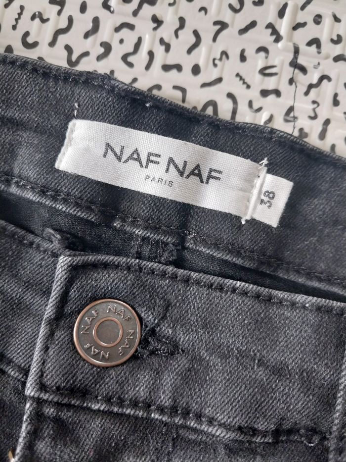 Jean slim gris foncé Naf Naf – Taille 38 - photo numéro 3