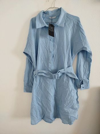 Robe chemise bleue taille 40