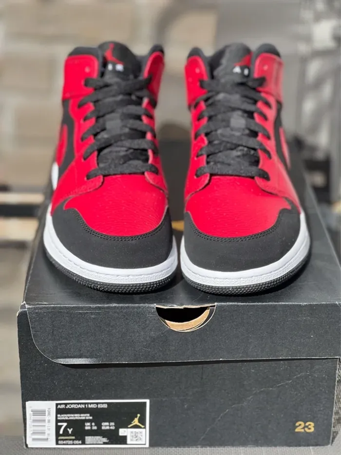 Nike air jordan 1 mid bred 40 neuve - photo numéro 4