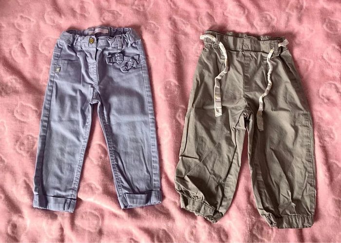18 mois lot de 2 pantalons légers