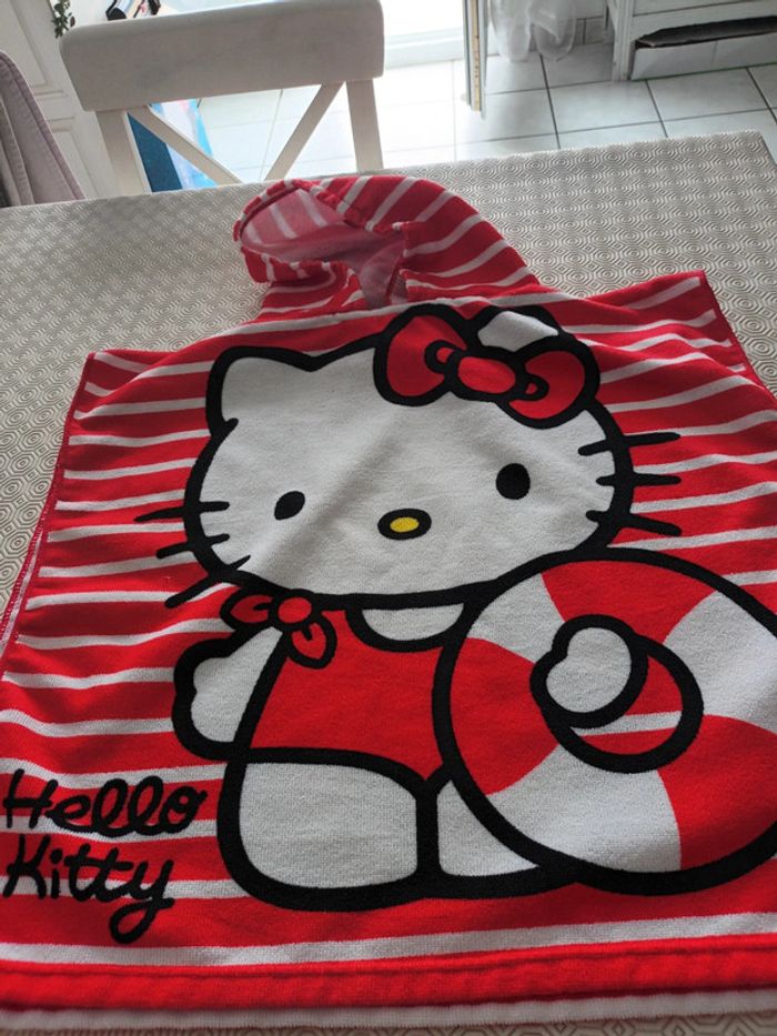 Poncho de bain Hello kitty rouge - photo numéro 5