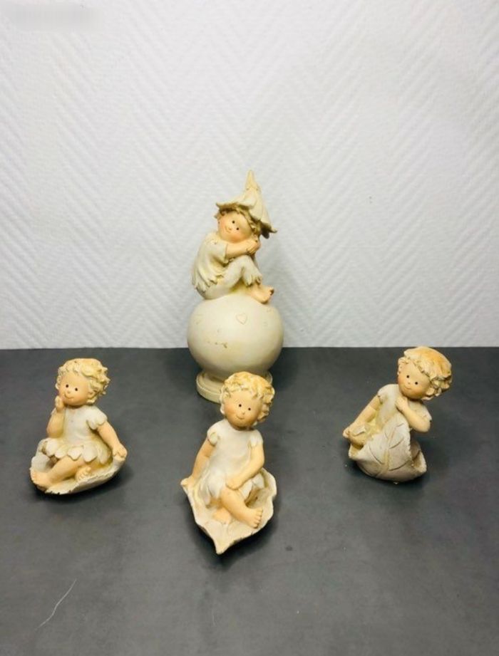 Statuettes angelots résine