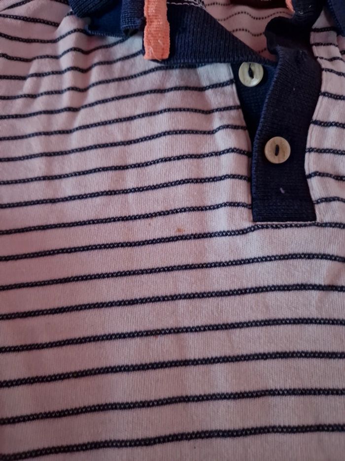 Lot tee-shirt polo gris et à rayures - photo numéro 3