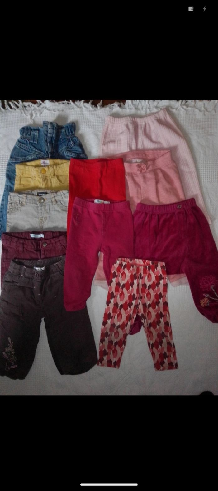 Lot 11 pantalon fille 12 mois