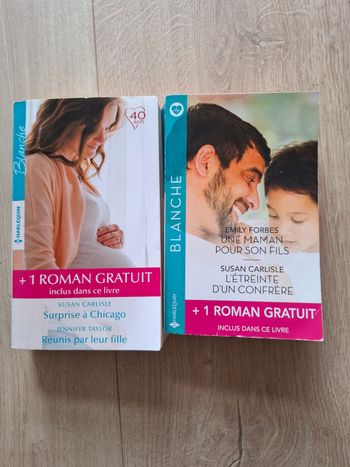 Lot de 2 livres Harlequin collection Blanche en bon état