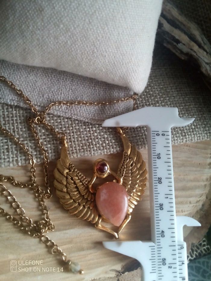 Collier scarabée pierres naturelles semi précieuses - photo numéro 3