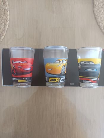 Lot de 3 verre cars
