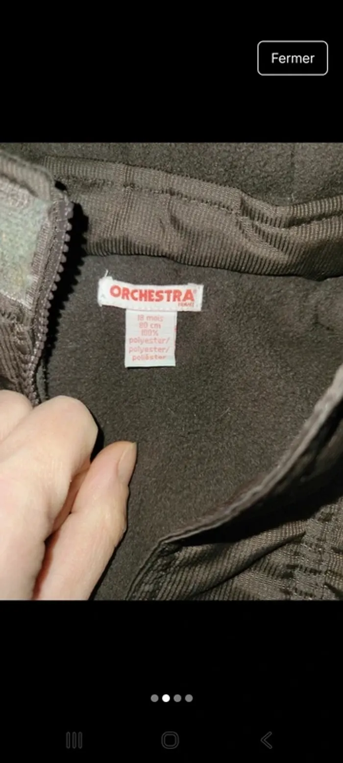 Manteau hiver orchestra 18 mois - photo numéro 2