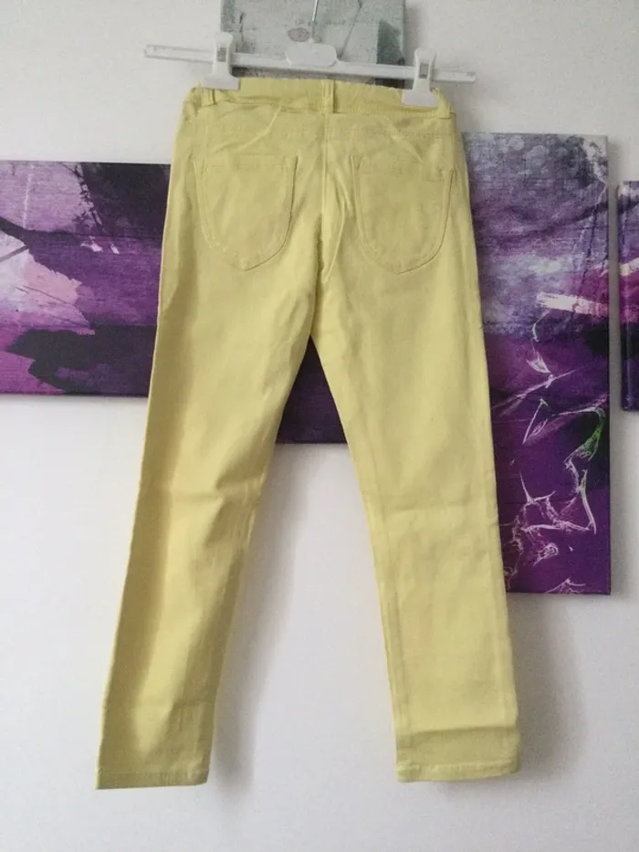 Pantalon jeans jaune 10 ans - photo numéro 2