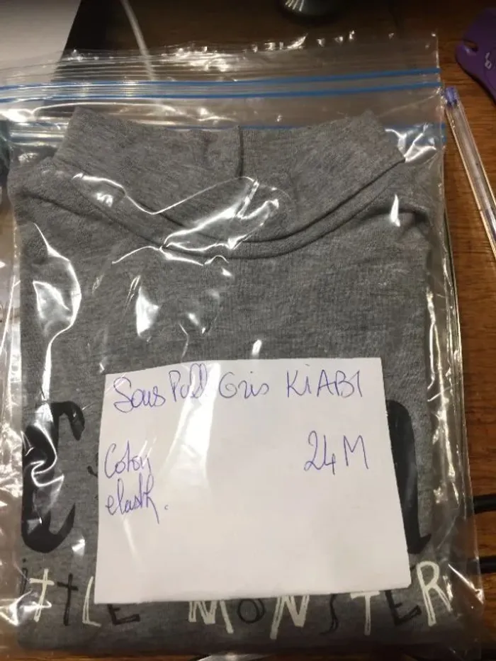 Pull gris Kiabi 24M - photo numéro 6