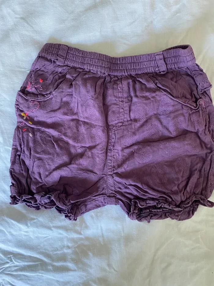 Lot 2 shorts style bloomers 12 mois Grain de blé - photo numéro 2