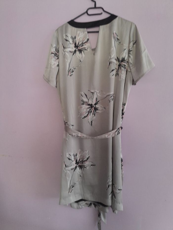 Robe Créaline grise taille 50 – style japonais avec ceinture - photo numéro 3