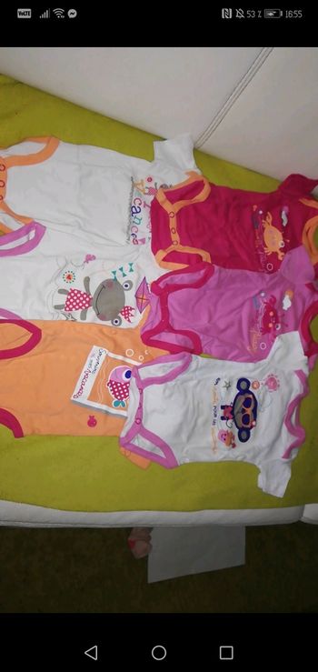 Lot 6 bodies manche courte p