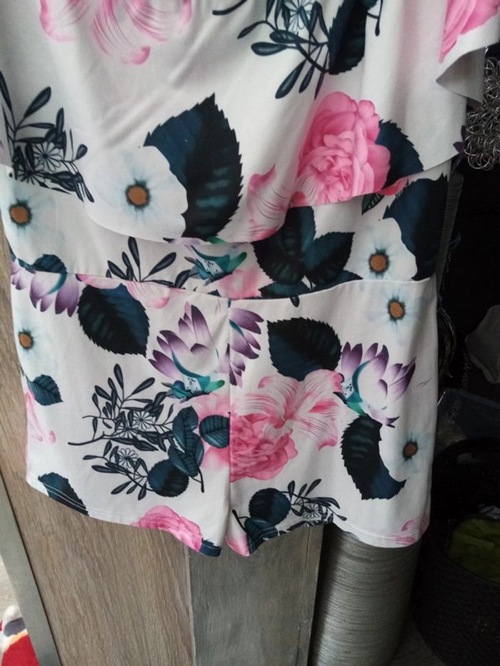 Combishort femme fleurs - photo numéro 2
