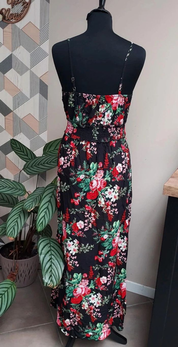 Superbe robe longue en viscose motif fleuri - photo numéro 3