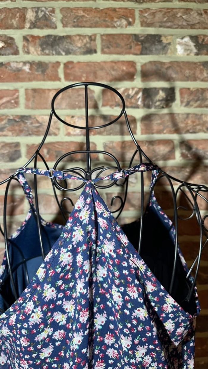 Robe bleue foncé à fleurs America Today Taille S/36 - photo numéro 13